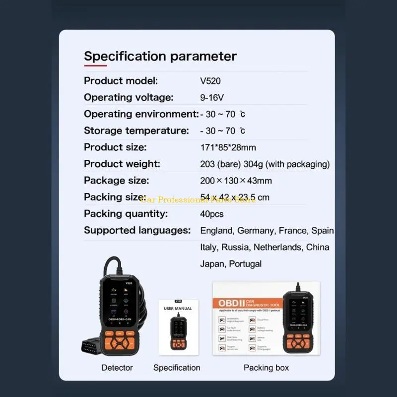 R53D OBD SUV Transmission Car Engine Error Fault Code Reader Auto Diagnostic Scanner
