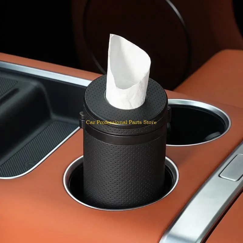 R53D Lightweight Car Paper Tube with Window Breaker Function ABS Tissue Cup Storage
