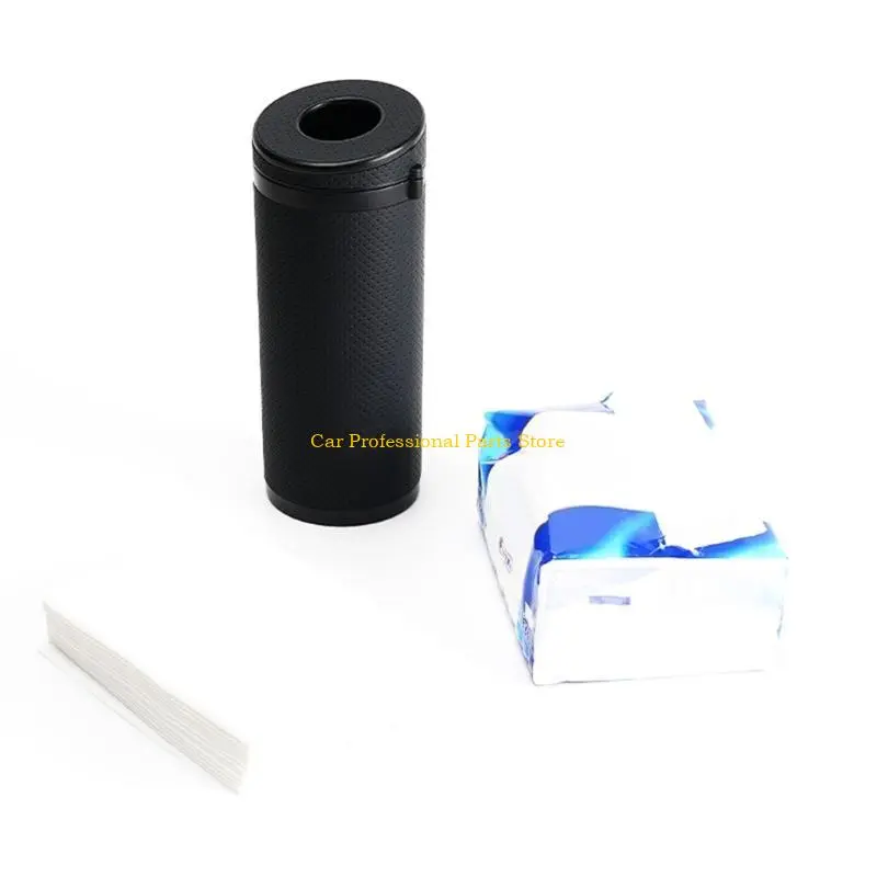 R53D Lightweight Car Paper Tube with Window Breaker Function ABS Tissue Cup Storage