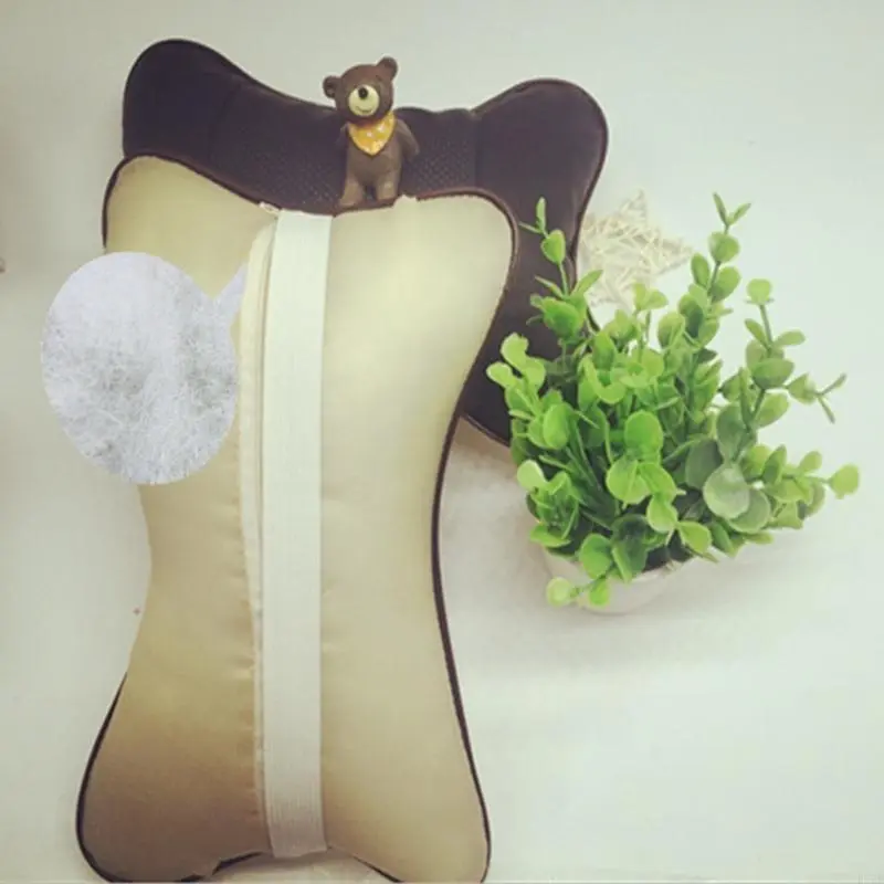 R53D Car Headrest Pillow Car Neck Pillow Headrest Headrest Pillow PU Leather Car Headrest Cushion for Car Relax 4-Color