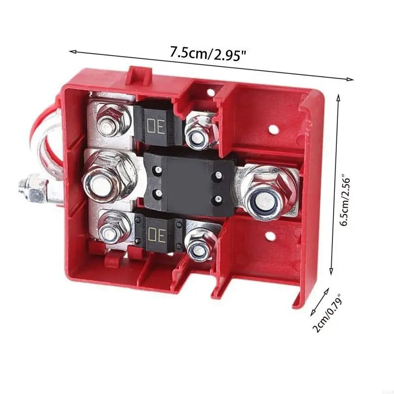 R53D Battery Protective Clamp Positive Negative Insulated Busbar for 12V Vehicle RV