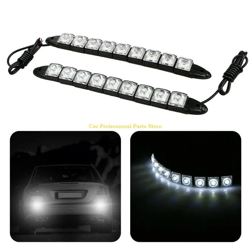 R53D 2Pcs Sequential LED Strip Turn Car DRL Daytime Running Light