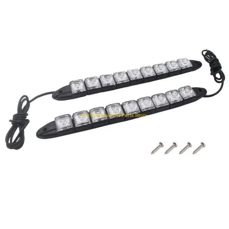 R53D 2Pcs Sequential LED Strip Turn Car DRL Daytime Running Light