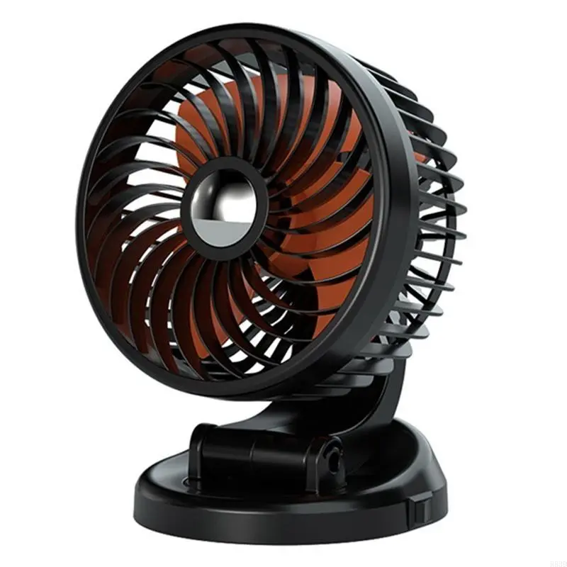 R53D Table Fan USB 5V 12V 24V Car Fan Vehicle Fan/Auto Car Truck 360° Rotation