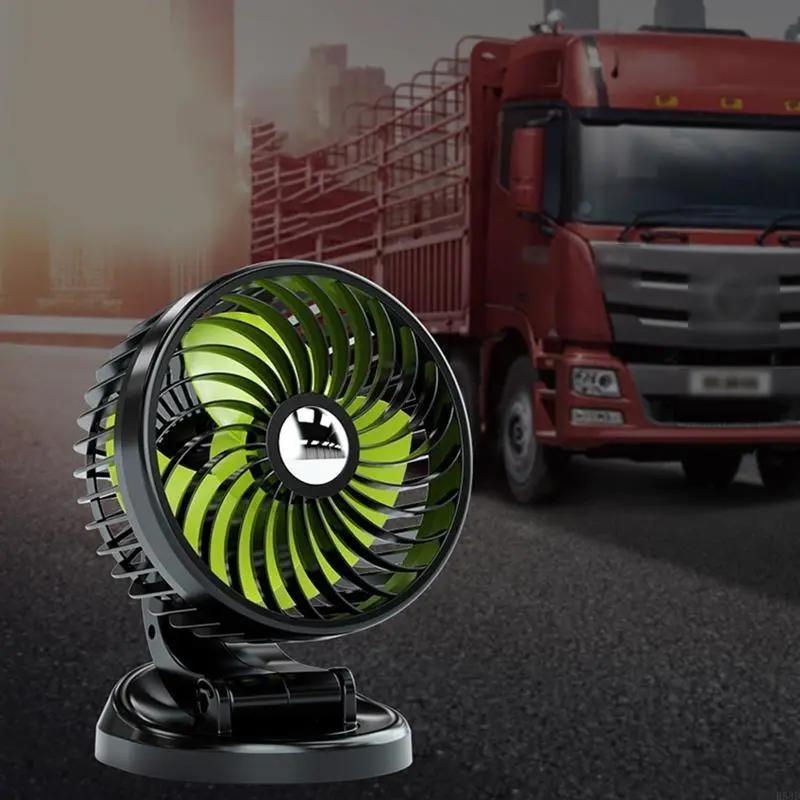 R53D Table Fan USB 5V 12V 24V Car Fan Vehicle Fan/Auto Car Truck 360° Rotation