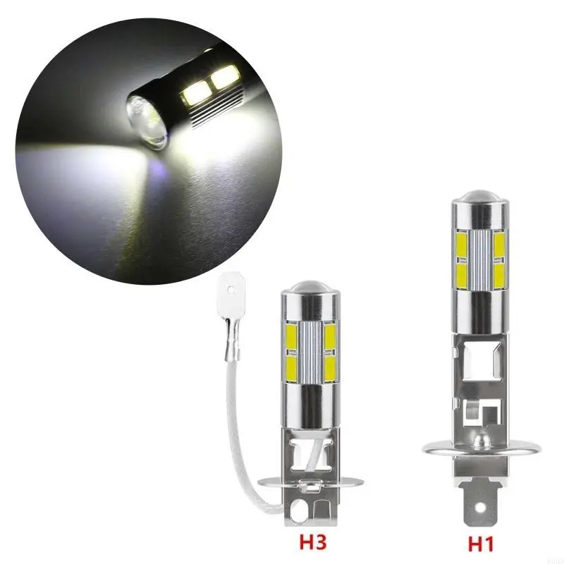 R53D Car LED Driving Light Anti Fog Lamp Headlight H1 10SMD 5630 7000-8000K 2pcs