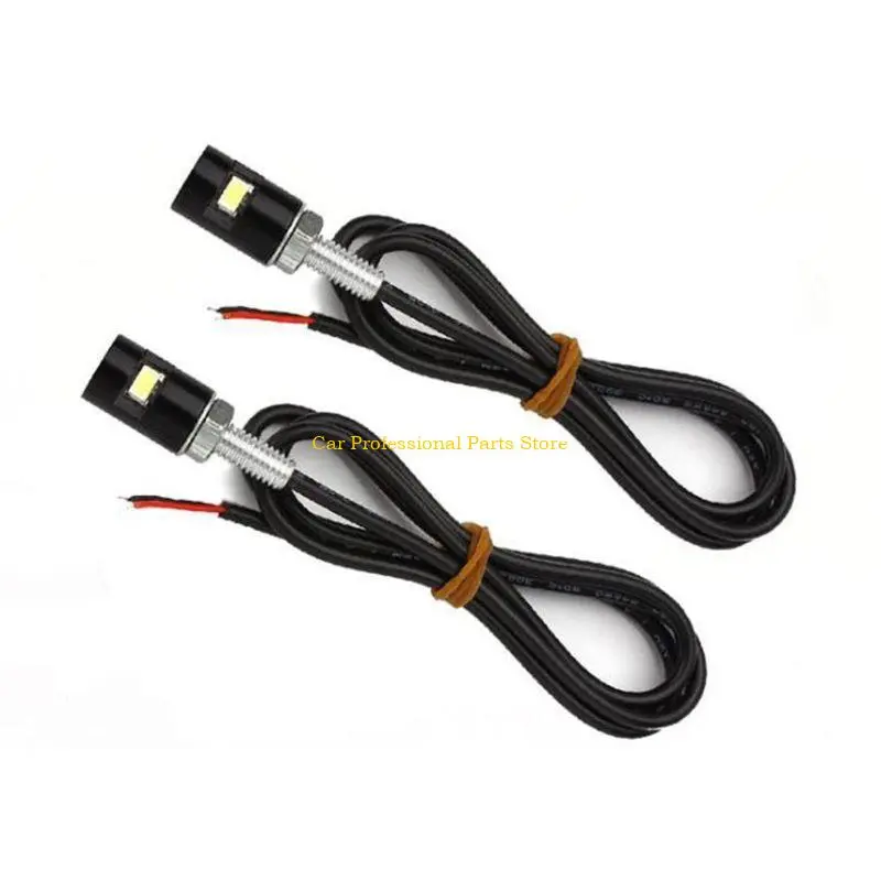 R53D 1 Pair Universal 5630 Car LED License Plate Light Screw Bolt Lamp Rear Tail Lights for Truck ATV Motorcycle Bike SUV RV