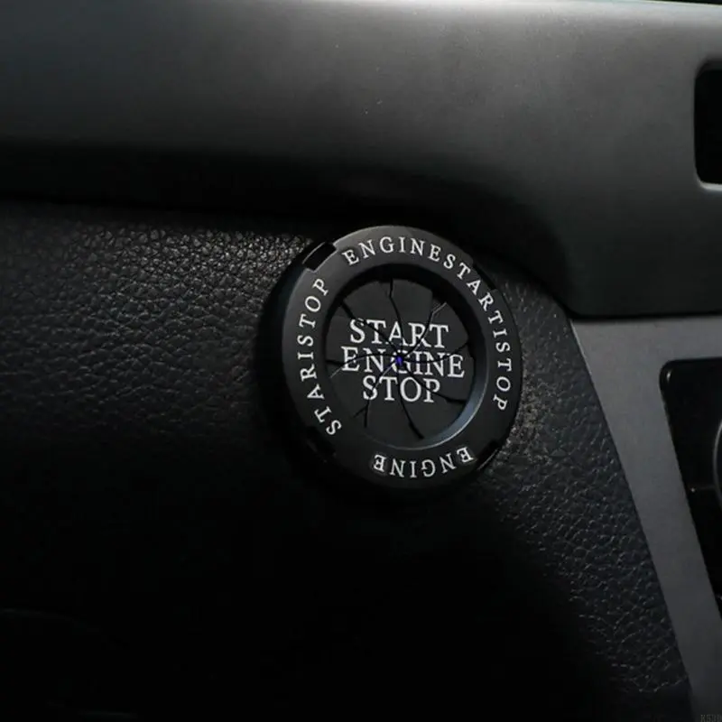 R53D Car Engine Start Button Decorative Ignition Switch Protector Cover Home Tool