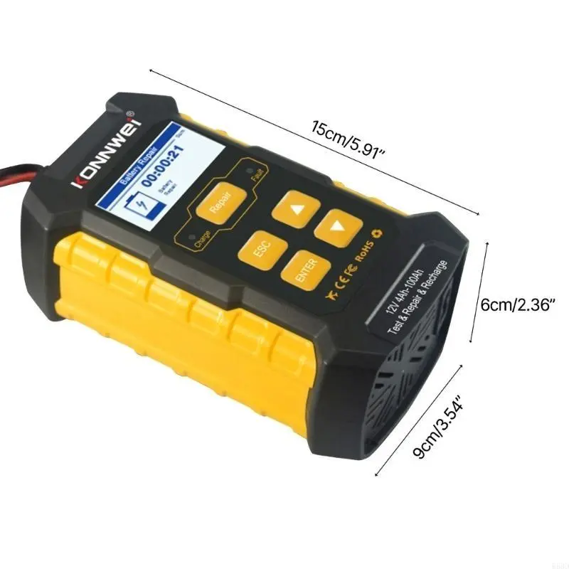 R53D Car Battery Tester Automotive 100-2000CCA Battery Load Tester Auto Cranking & Charging System Test Scan Tool Portable