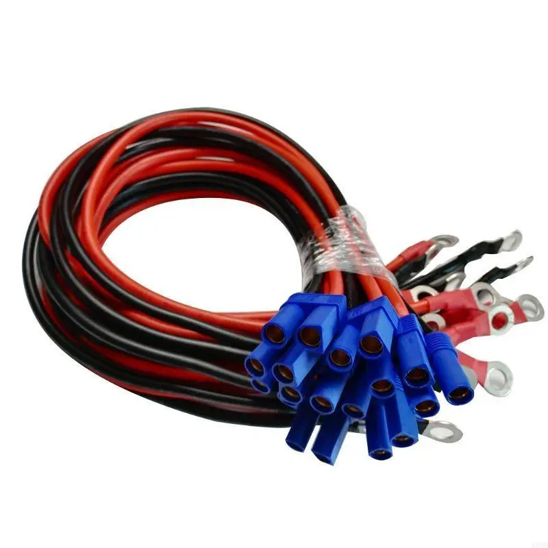 R53D Motorcycle Handlebar 10AWG 50cm/1.6ft Cable EC5 to O Ring Charging Adapter
