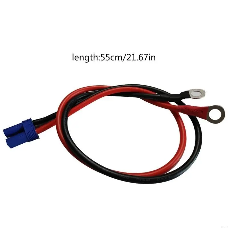 R53D Motorcycle Handlebar 10AWG 50cm/1.6ft Cable EC5 to O Ring Charging Adapter