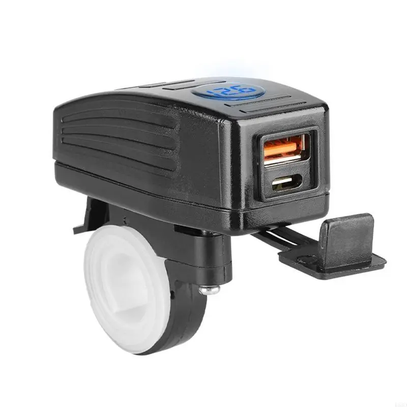 R53D Motorbike Phone 12V Power Supply PD QC3.0 Socket with Dustproof Cover