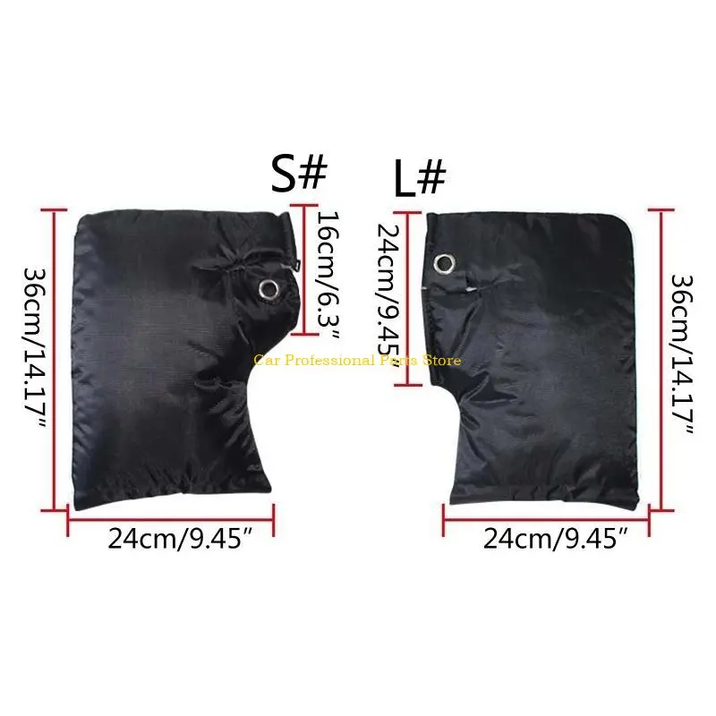 R53D Handlebar Mitten Mitts Winter Thermal Cover Cycling Hand Warm Windproof Cold Weather for MTB Mountain Bike Motor