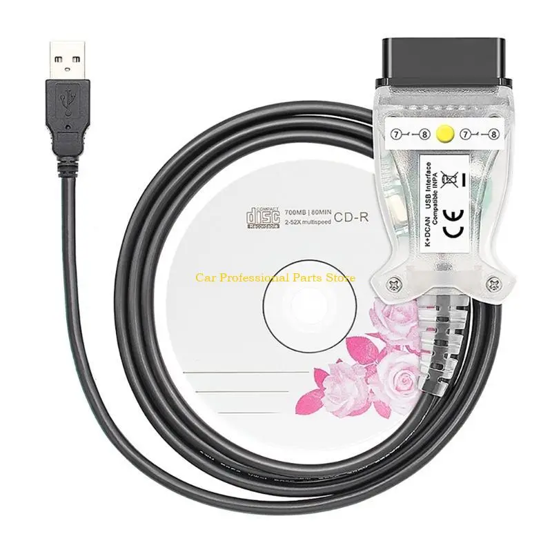 R53D K+CAN Car Diagnostic Tool Cable OBD USB withSwitch for Vehicle