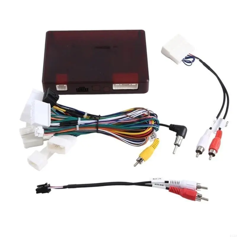 R53D HiFi Car Stereo Head Unit Power Wire Harness Adapter With Canbus Decoders Enhances Sound Quality Simplified Installation