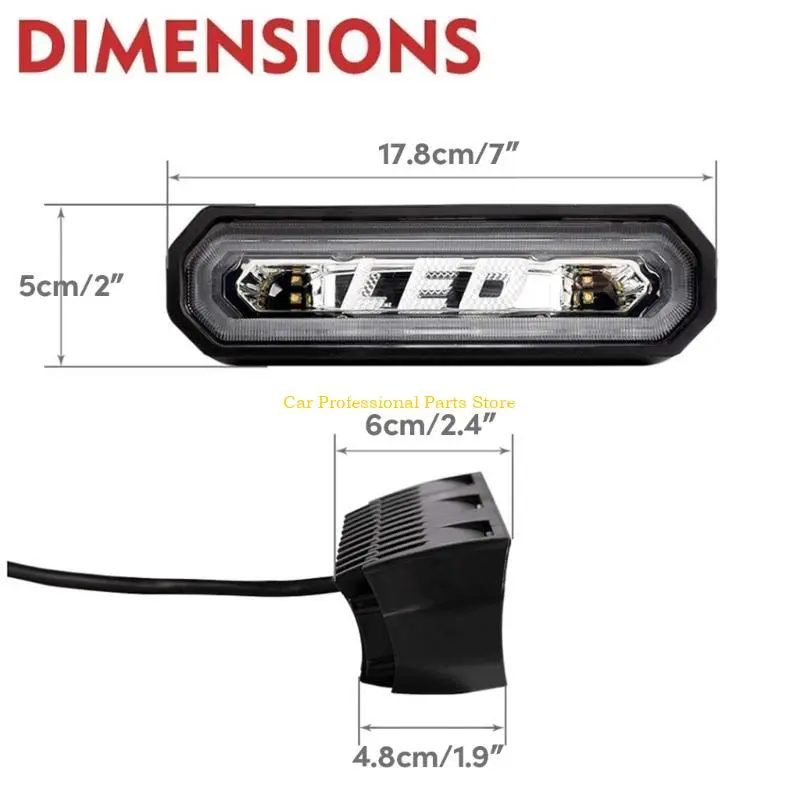 R53D LED Tail Light Brake Rear Light for ATV Electric Scooter LED Tail Brake Light 7'' Flasher Lamp 5 Lighting Modes