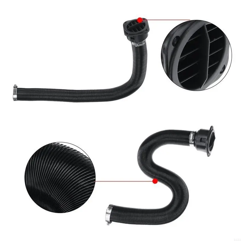 R53D 42mm Plastic Heater Duct Pipe Tube Aluminum Foil Tube + Air Vent Outlet Auto Heaters Part for 4 Holes Car Truck Boat