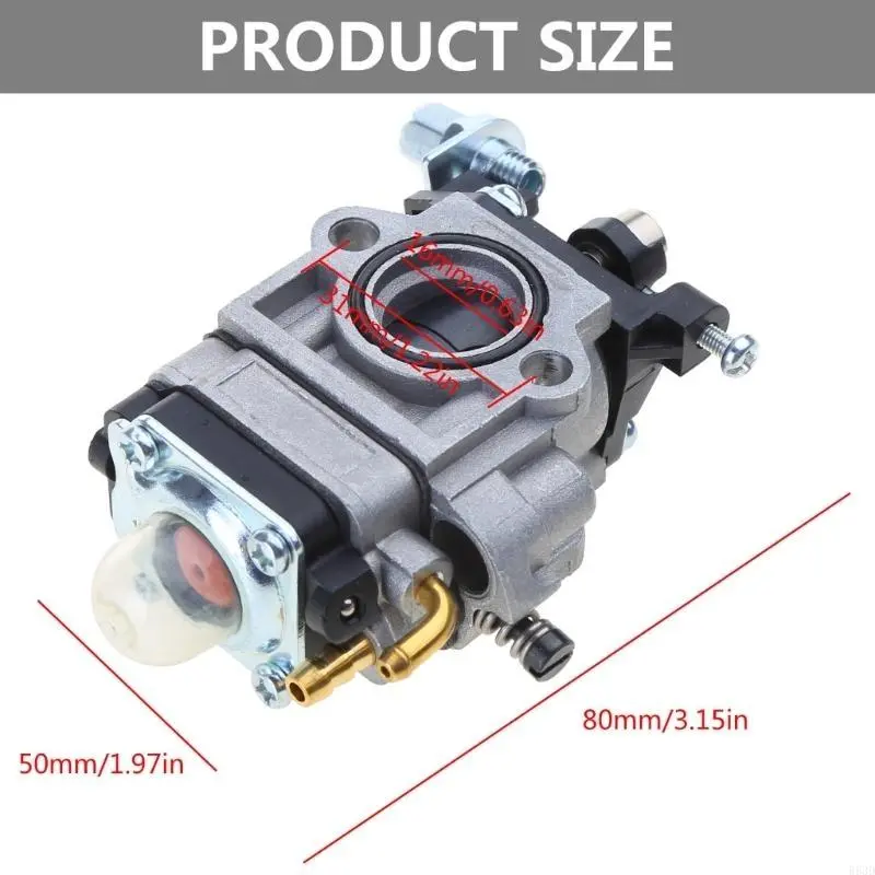 R53D Compact Carburettor Carb Strimmer Hedge Trimmer Brush Cutter Chainsaw 43cc 47cc 49cc 50cc 2-Stroke Carburetor Repair