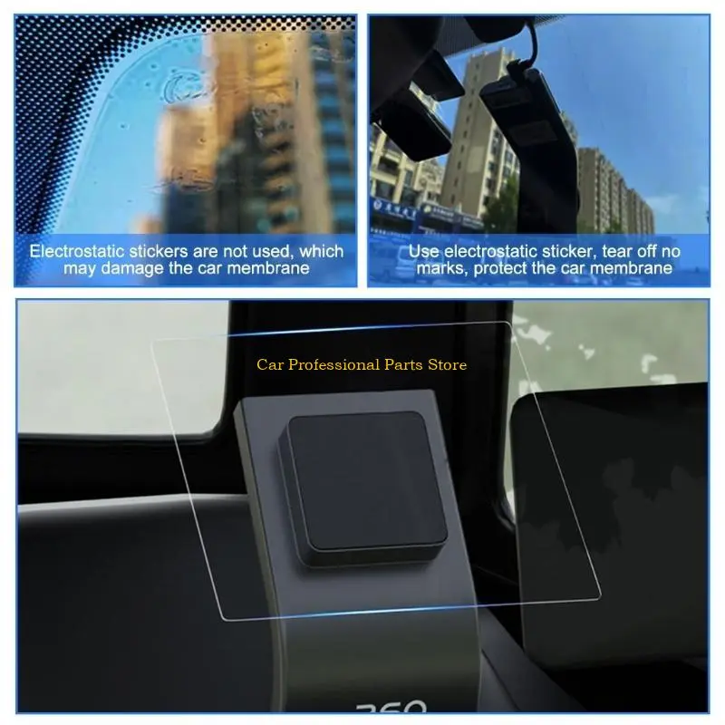 R53D Electrostatic Films For Windshield Mount Dashcam Antifall Clear Adhesive Sticker