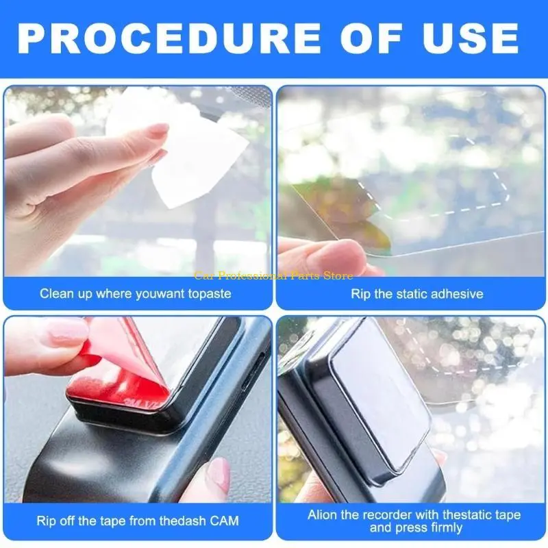 R53D Electrostatic Films For Windshield Mount Dashcam Antifall Clear Adhesive Sticker