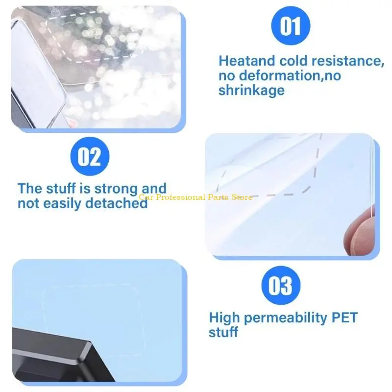 R53D Electrostatic Films For Windshield Mount Dashcam Antifall Clear Adhesive Sticker