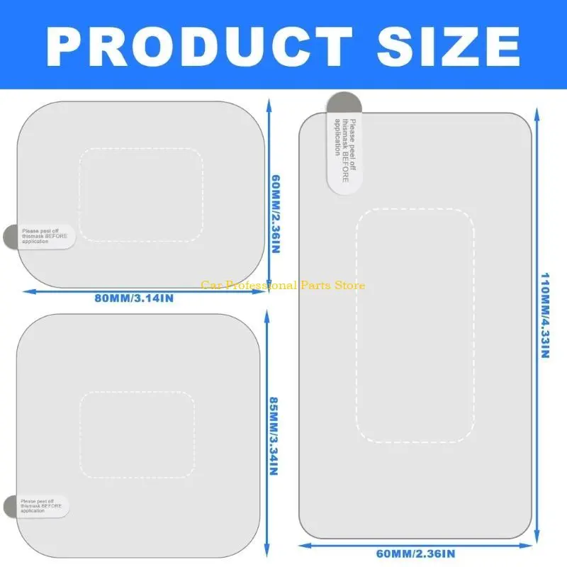 R53D Electrostatic Films For Windshield Mount Dashcam Antifall Clear Adhesive Sticker