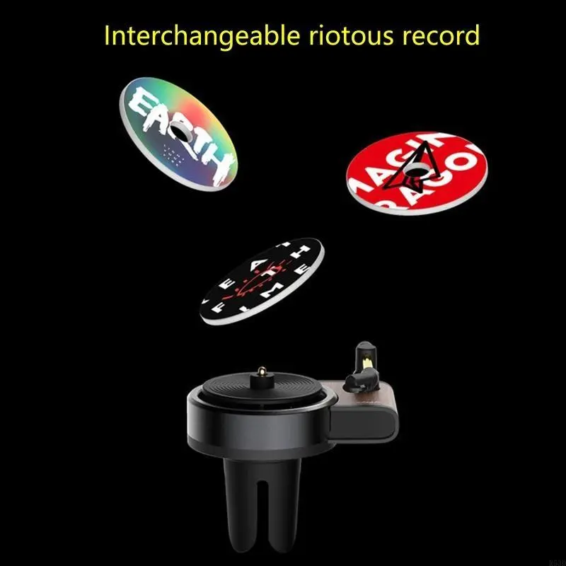 R53D Styling Air Clip Retro Record Player Diffuser Air Vent Punk Car Accessories Souvenir Present