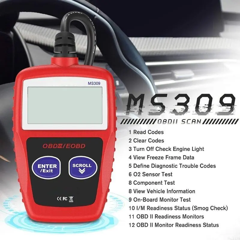 R53D MS309 OBD2 Code Reader Automotive Scanner OBDII Car Engine Auto Diagnose Tool