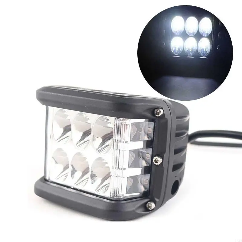 R53D 4" LED Work Light Bar Cube Side White Amber Lamp for SUV Car