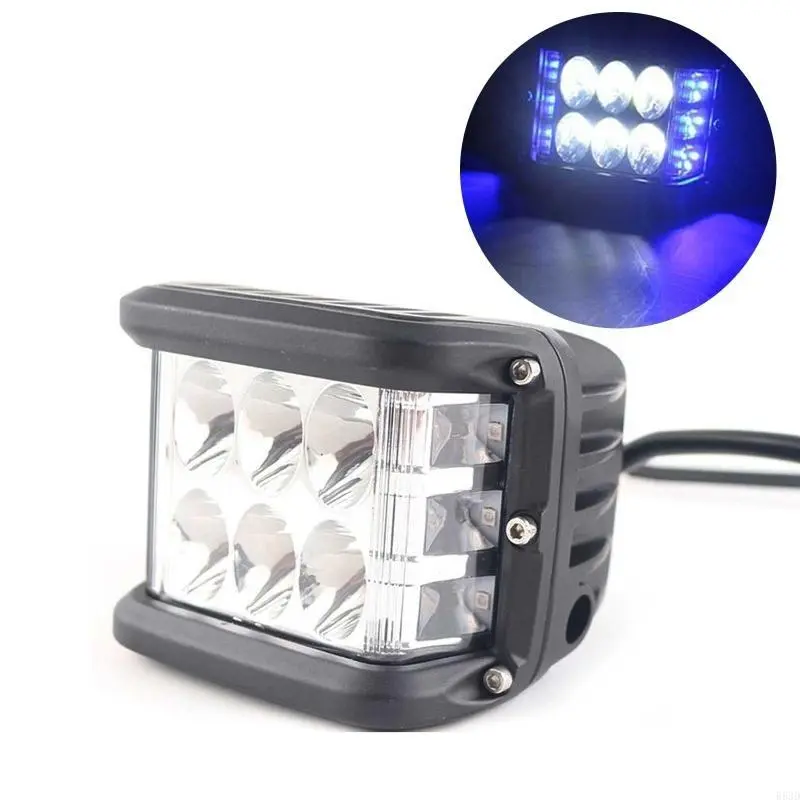 R53D 4" LED Work Light Bar Cube Side White Amber Lamp for SUV Car