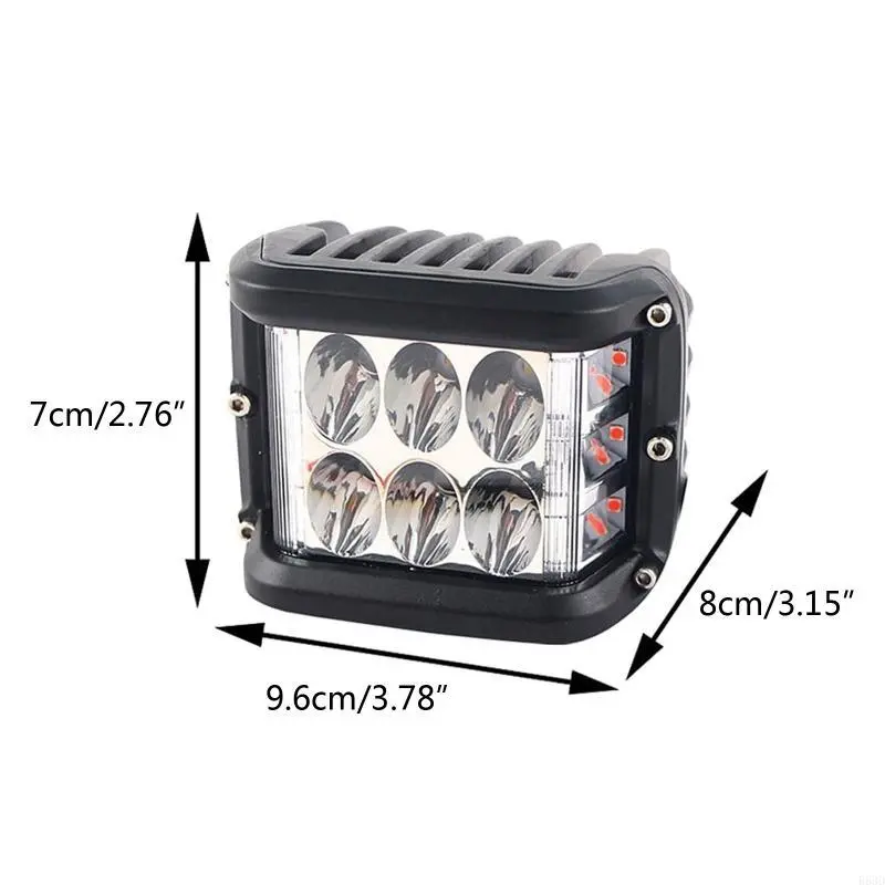 R53D 4" LED Work Light Bar Cube Side White Amber Lamp for SUV Car