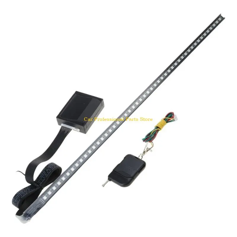 R53D DC12V 56CM 7 Colors 5050 48 LED RGB Scanner Flash Auto Car Truck SUV Light Strip Decorating Lamp