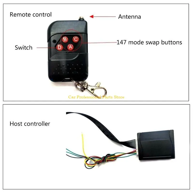 R53D DC12V 56CM 7 Colors 5050 48 LED RGB Scanner Flash Auto Car Truck SUV Light Strip Decorating Lamp