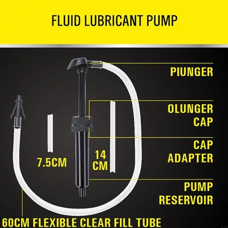 R53D Universal Siphon Hand Portable Manual Car Transfer For Gas Petrol for Diesel Oil Liquid