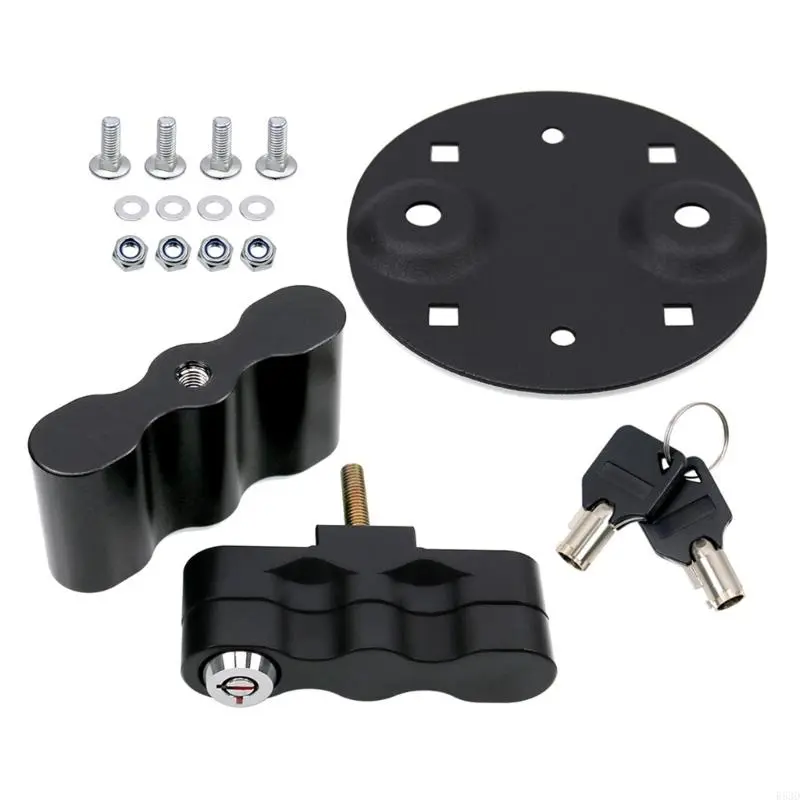 R53D Mount Clamp Bracket Support Fastener with 2 Keys Compatible For LOX PM Petrols Oil Container Motorcycle