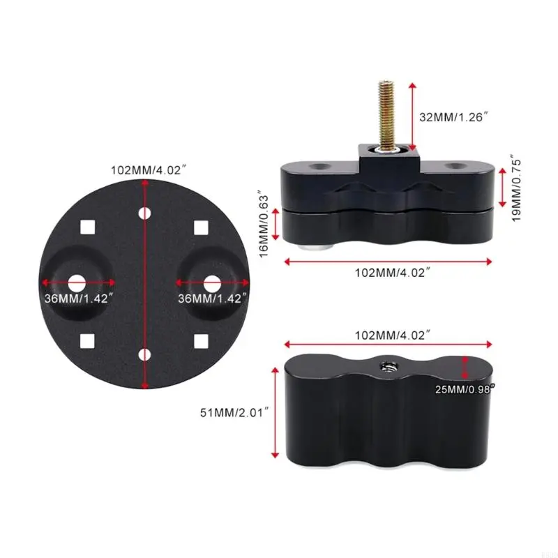 R53D Mount Clamp Bracket Support Fastener with 2 Keys Compatible For LOX PM Petrols Oil Container Motorcycle