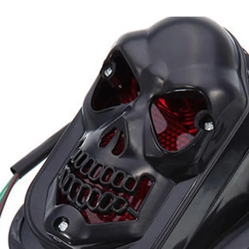 R53D Motorcycle 12V Turn Signals Skull Tail Light Rear Brake Lamp