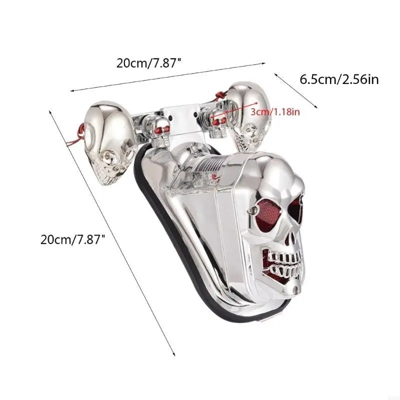 R53D Motorcycle 12V Turn Signals Skull Tail Light Rear Brake Lamp