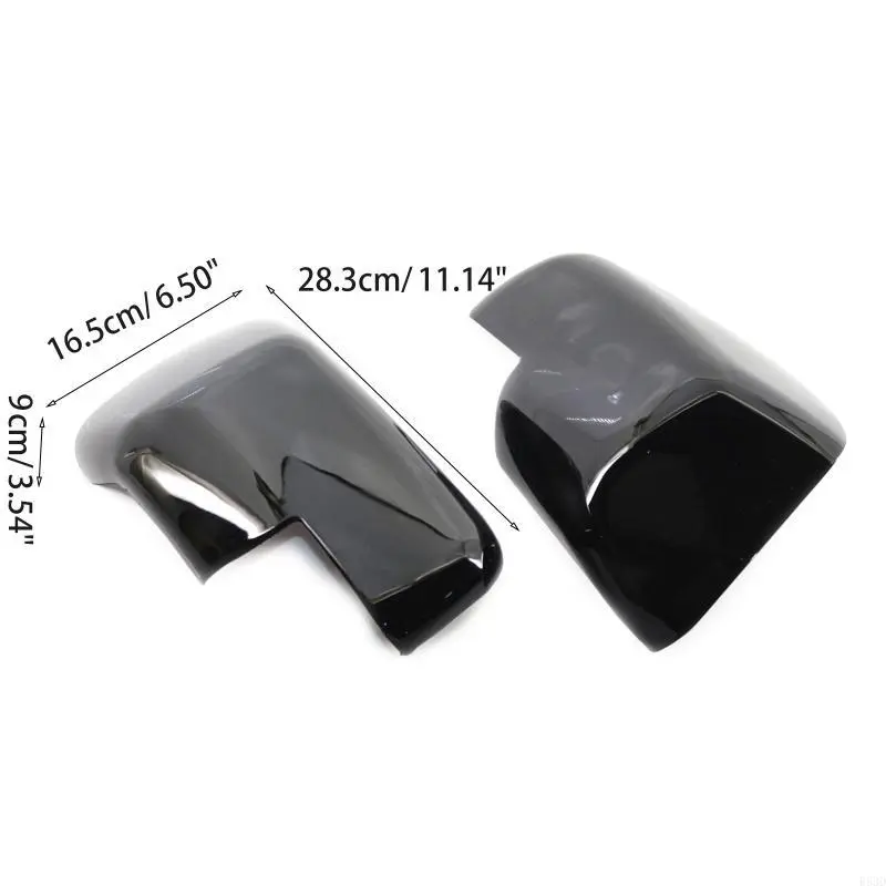 R53D 2x Car Rear View Mirror Cover Housing Auto Body Parts Door Wing Mirror Covering for Discovery 3 Freelander 2