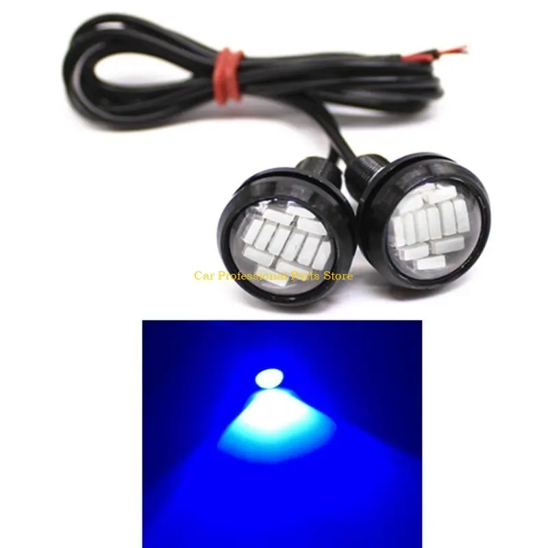 R53D Auto License Plate Lamps Working Light Eye LED 23mm 4014 12SMD Waterproof