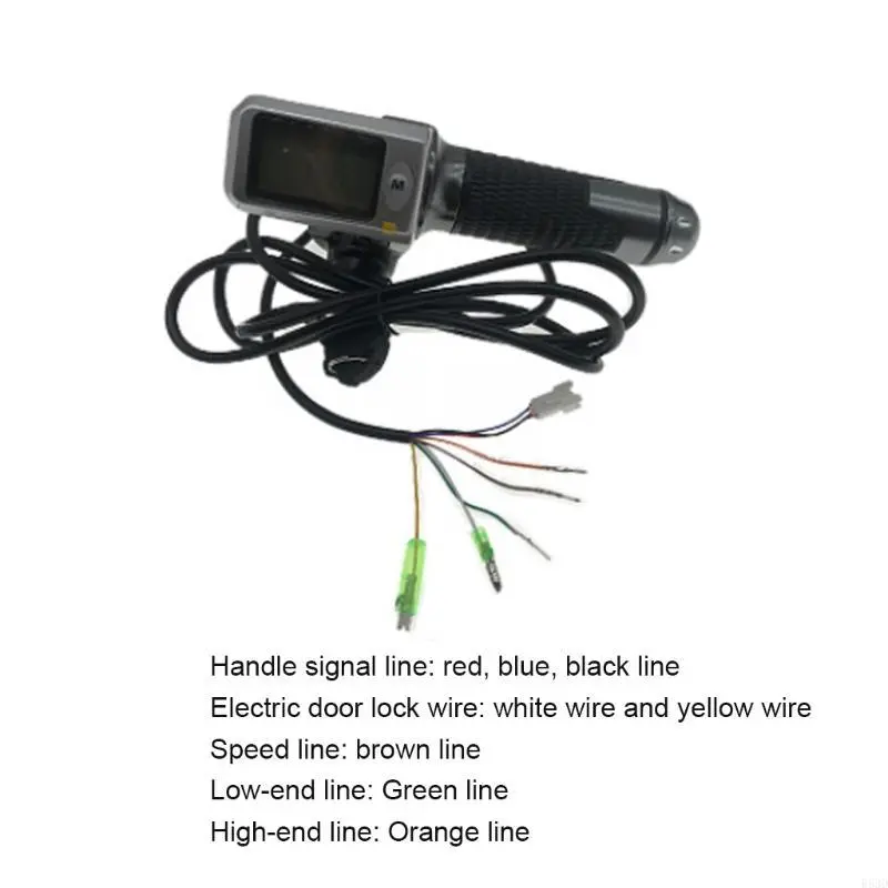 R53D Throttle Grip 36V/48V/60VLcd DisplaySpeedometer/Odometer For Electric Scooter