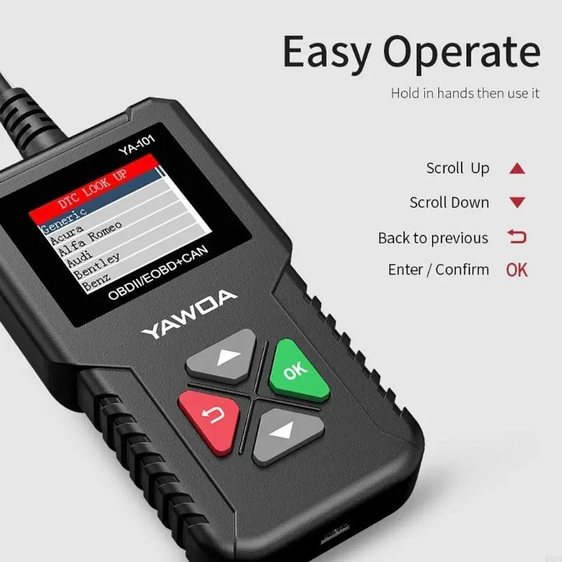 R53D OBD2 Scanner All Purpose Car Engine Error Code Reader with Battery Test Supporting Multi-language Scan Tool