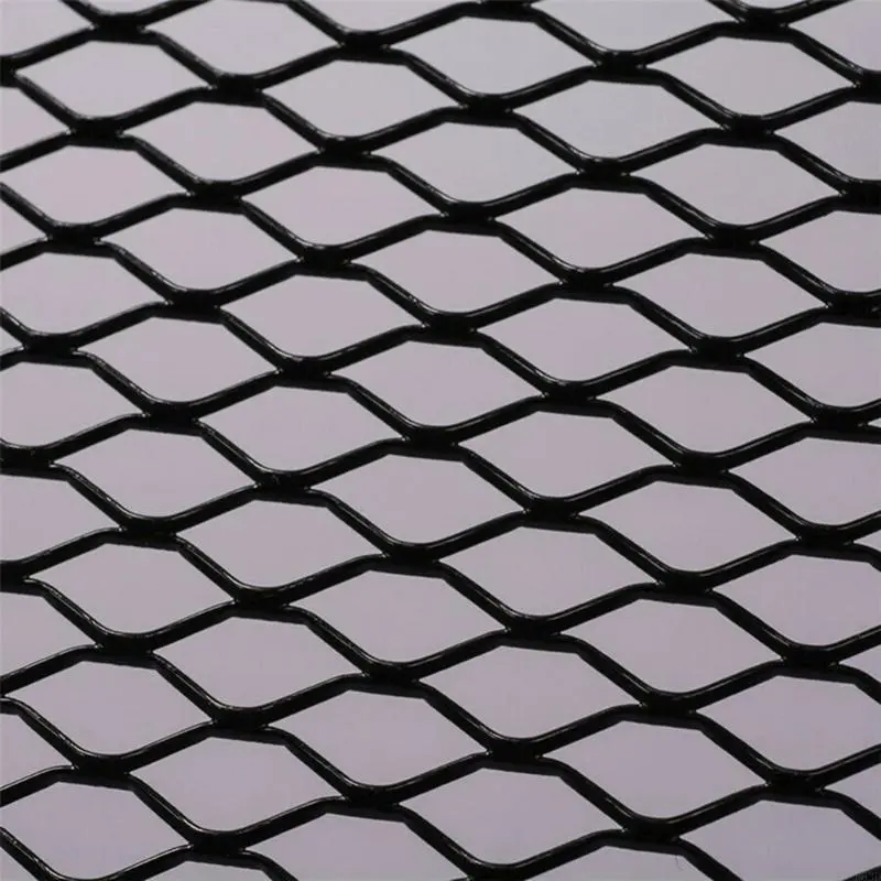 R53D Universal 8x25MM Auto Cooling Hexagonal Aluminum Mesh Grill Cover Bumper Hood Vent Grille Net Protect Intercooler
