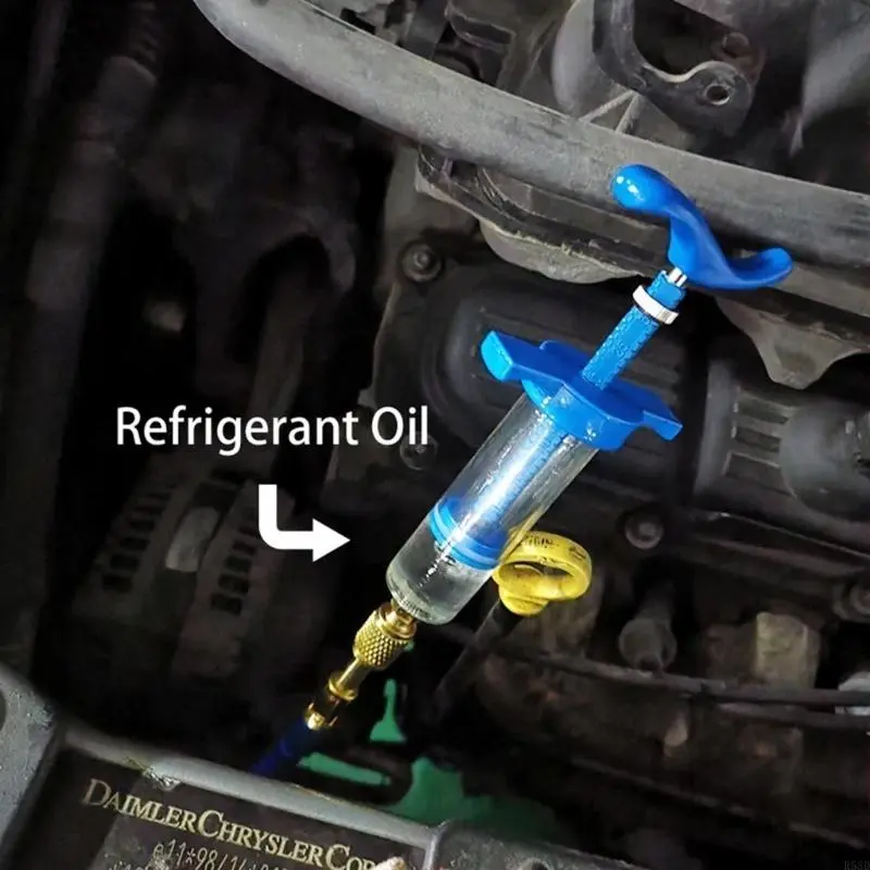 R53D Oil and Dye Injector with 1/4" SAE, Auto Injections Tool Filler Liquid Oil Coolant Filler Tube Car Accessories