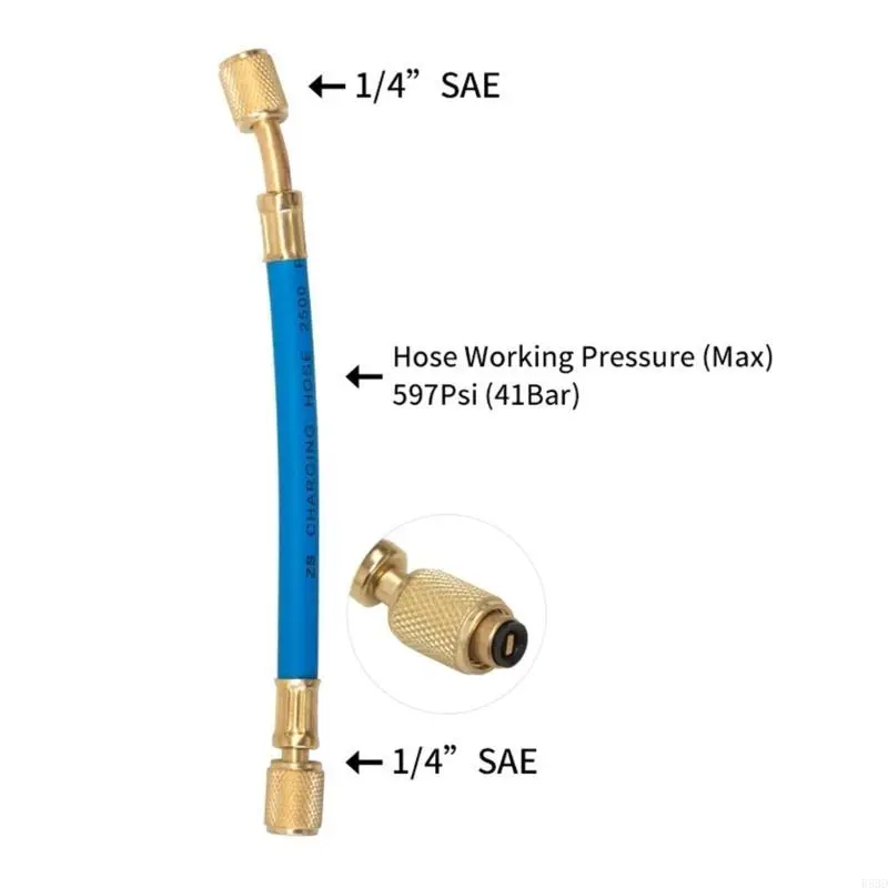 R53D Oil and Dye Injector with 1/4" SAE, Auto Injections Tool Filler Liquid Oil Coolant Filler Tube Car Accessories