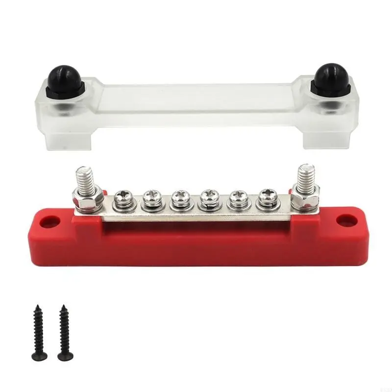 R53D Waterproof Terminal Bus Bar with Transparent Cover 150A Power Distribution for Car Boat Marine RV Terminal Block