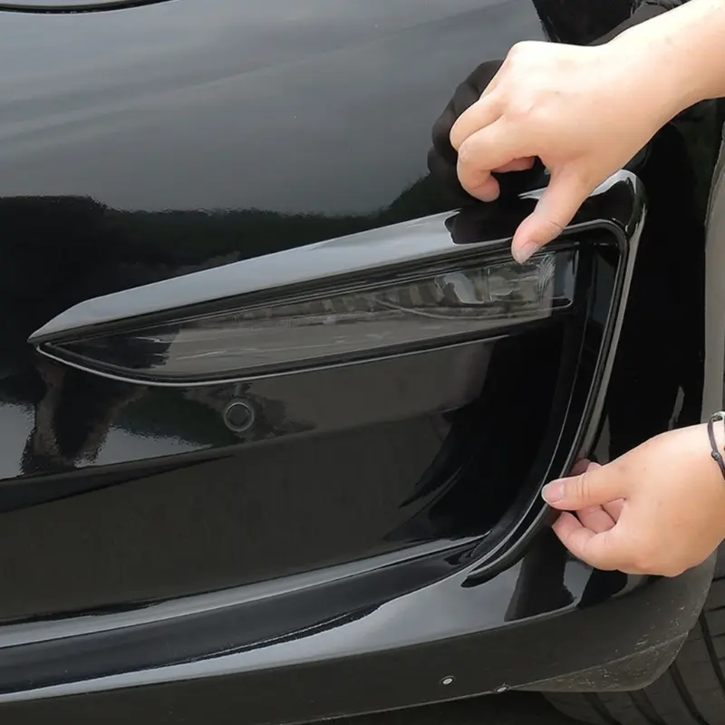 For Pair Front Bumper Fog Light Lamp Cover Bezel Decoration Sticker