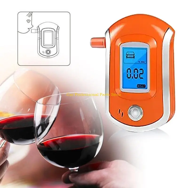 R53D Portable Breathalyzer Breath Tester LCD Display Mini Blowing Tester