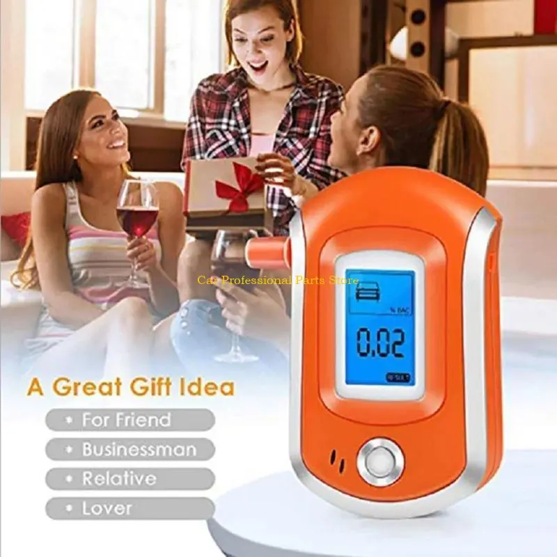 R53D Portable Breathalyzer Breath Tester LCD Display Mini Blowing Tester