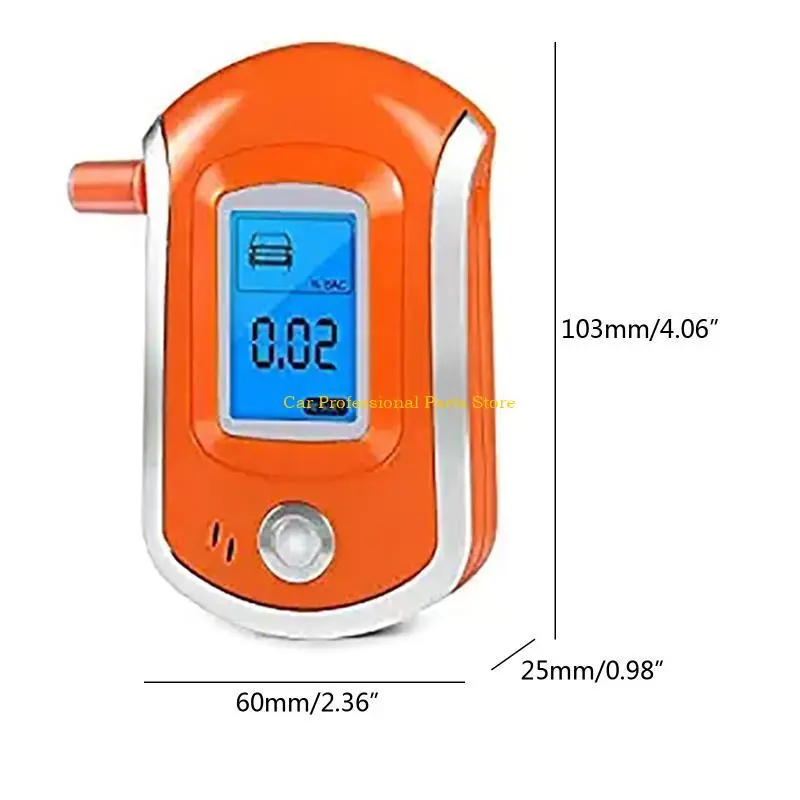 R53D Portable Breathalyzer Breath Tester LCD Display Mini Blowing Tester